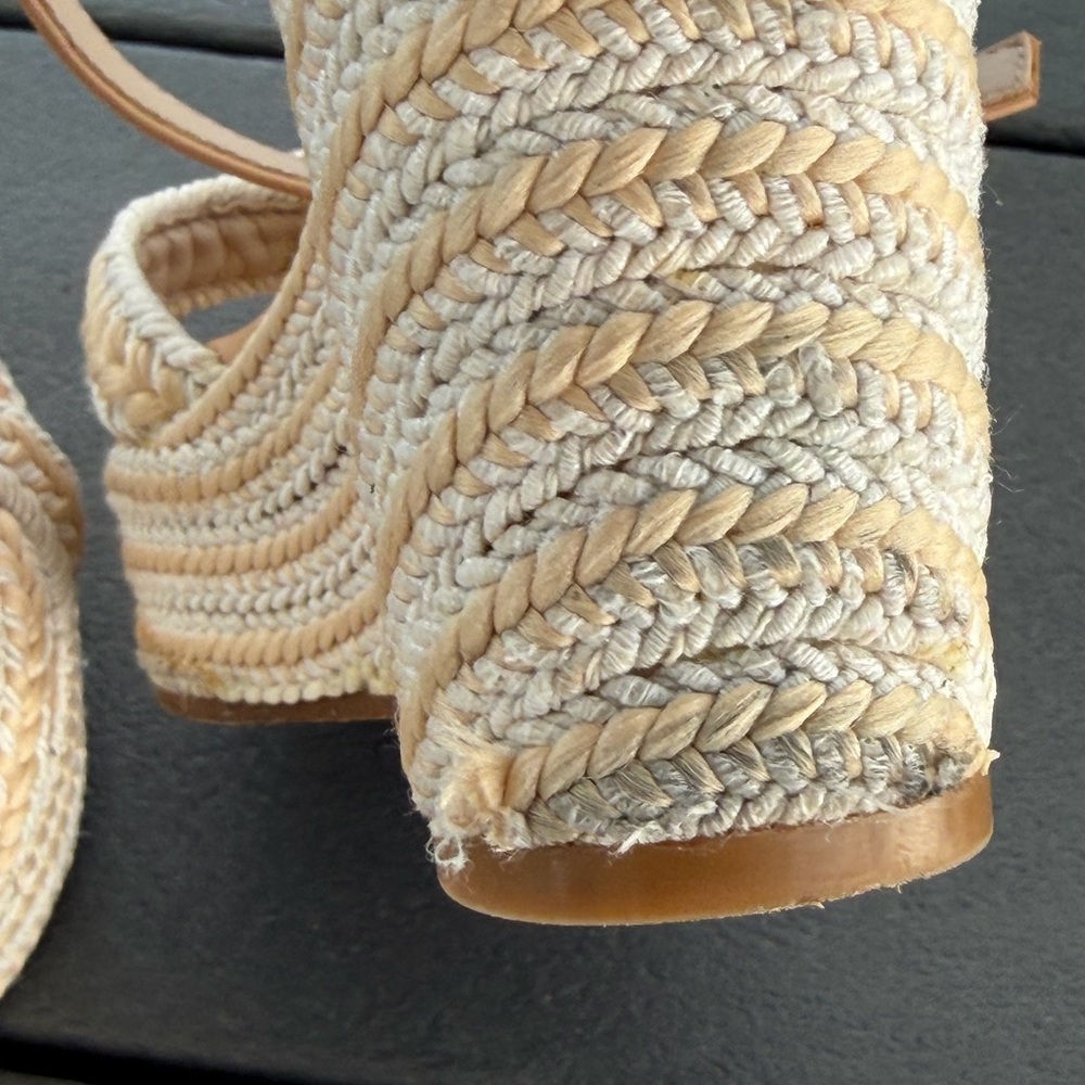 BP  Sandals Wedges  Platform  Neutral Casual Summer Size 7 - Picture 9 of 15